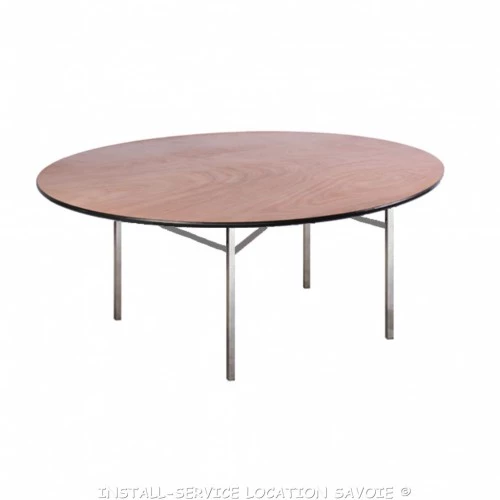 Table ronde en bois diamètre 150 cm